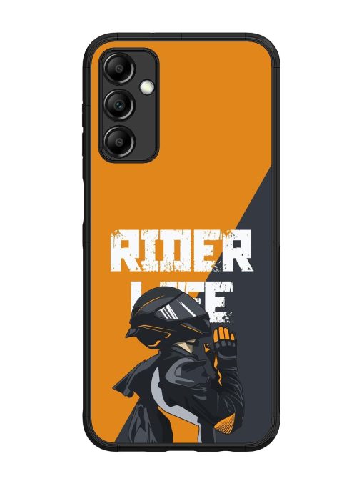 Ride Never Ends Glossy Soft Edge Case for Samsung Galaxy M14 (5G) Chachhi