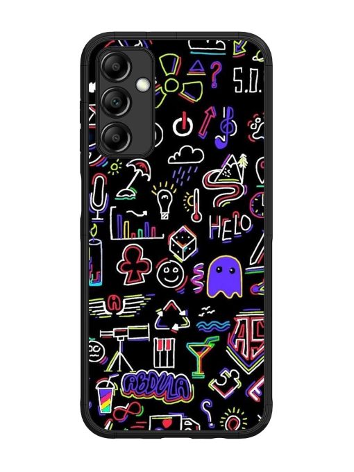 Neon Doodle Glossy Soft Edge Case for Samsung Galaxy M14 (5G)