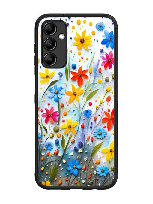 Vibrant Floral Glossy Soft Edge Case for Samsung Galaxy M14 (5G) Chachhi