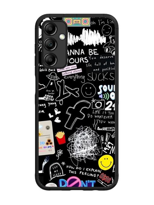 Doodle Diary Glossy Soft Edge Case for Samsung Galaxy M14 (5G)