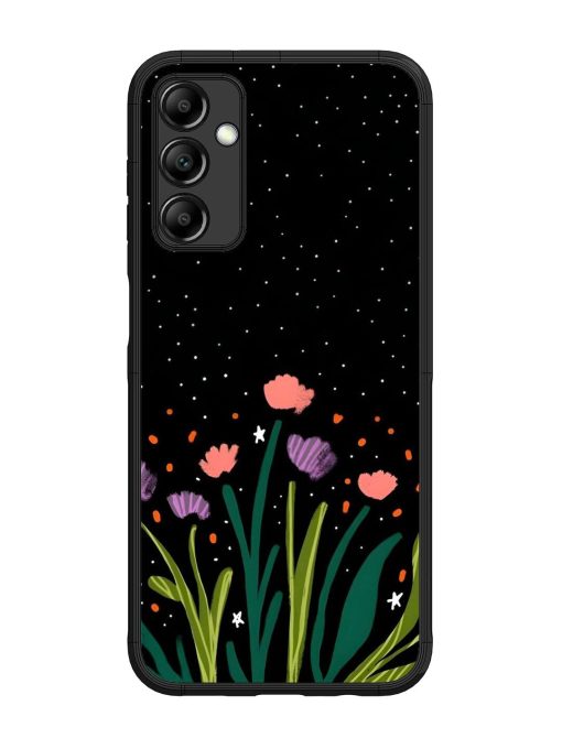 Midnight Bloom Glossy Soft Edge Case for Samsung Galaxy M14 (5G) Chachhi