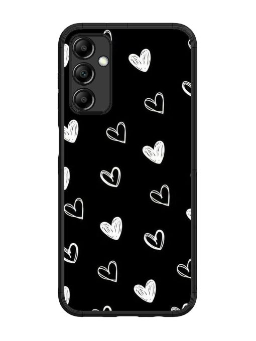 Scattered Hearts Glossy Soft Edge Case for Samsung Galaxy M14 (5G) Chachhi