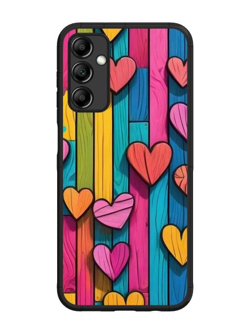 Rainbow Of Hearts Glossy Soft Edge Case for Samsung Galaxy M14 (5G) Chachhi