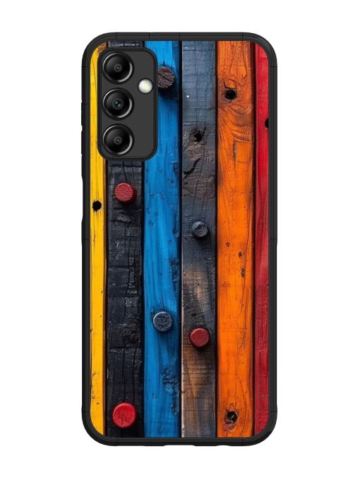 Rainbow Plank Glossy Soft Edge Case for Samsung Galaxy M14 (5G) Chachhi