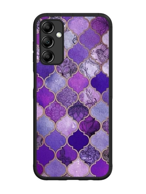 Purple Mosaic Magic Glossy Soft Edge Case for Samsung Galaxy M14 (5G) Chachhi