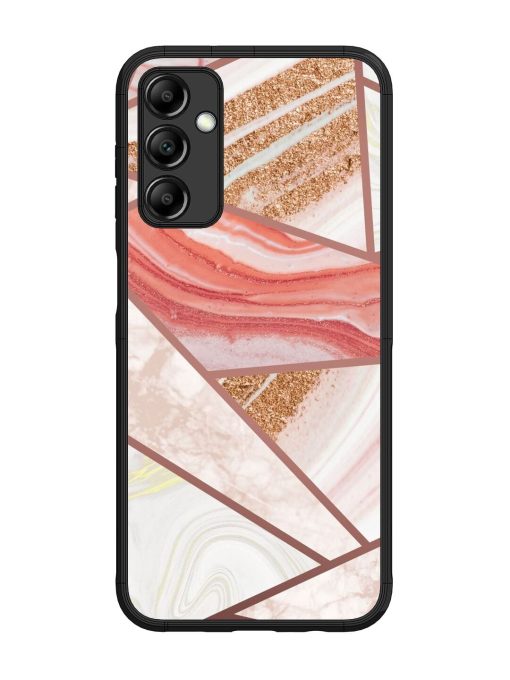 Rosy Mosaic Glossy Soft Edge Case for Samsung Galaxy M14 (5G) Chachhi