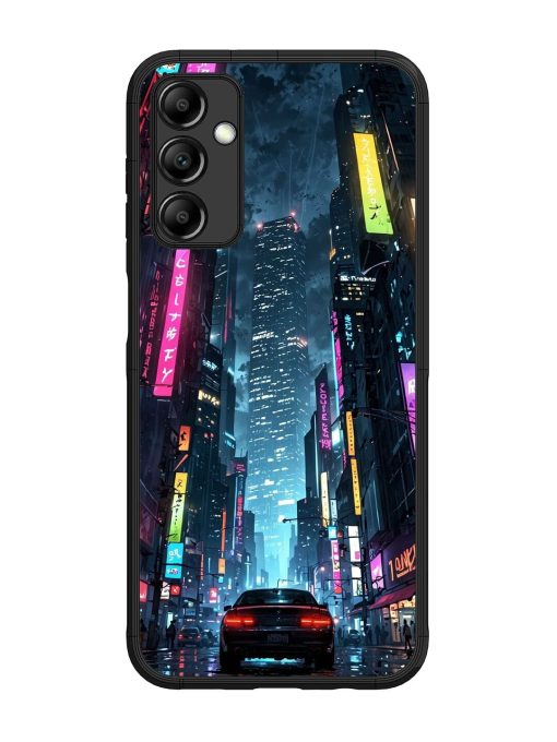 Neon Nightscape Glossy Soft Edge Case for Samsung Galaxy M14 (5G) Chachhi