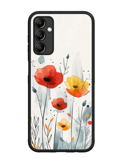 Poppy Fields Glossy Soft Edge Case for Samsung Galaxy M14 (5G) Chachhi