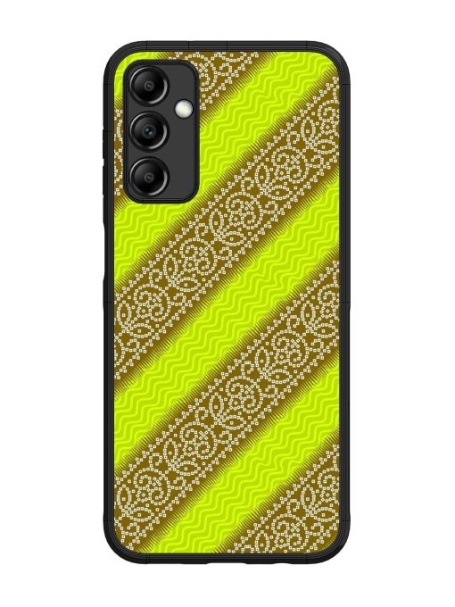 Golden Bandana Bliss Glossy Soft Edge Case for Samsung Galaxy M14 (5G) Chachhi