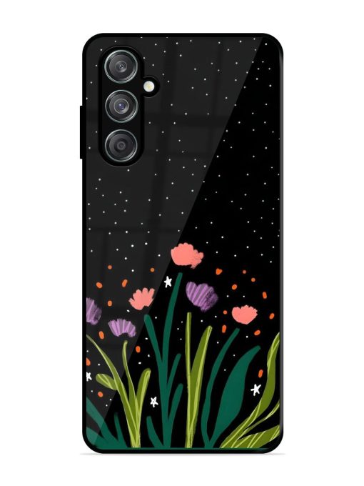 Midnight Bloom Glossy Soft Edge Case for Samsung Galaxy M15 (5G) Chachhi