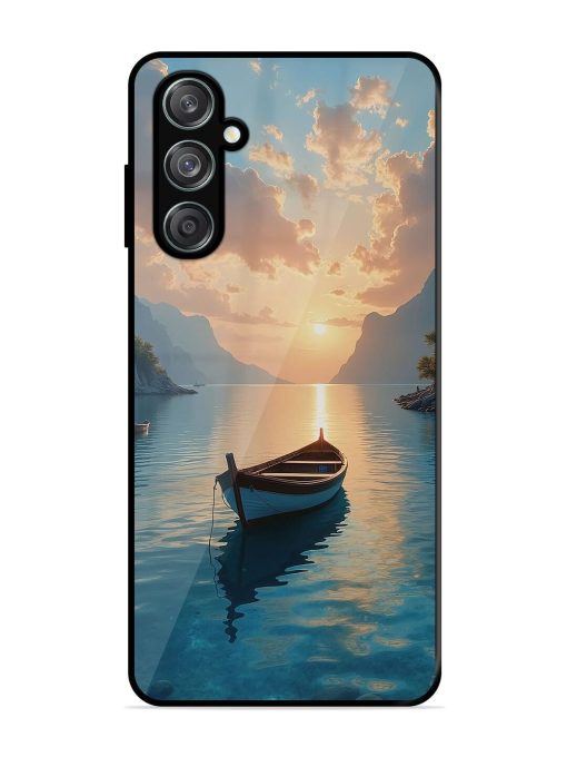 Serene Sunset Glossy Soft Edge Case for Samsung Galaxy M15 (5G) Chachhi