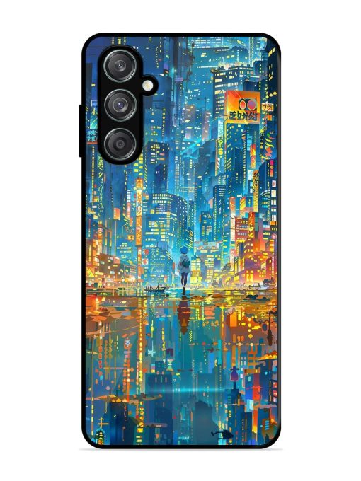 Neon Metropolis Glossy Soft Edge Case for Samsung Galaxy M15 (5G)