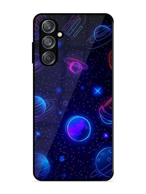 Neon Cosmos Glossy Soft Edge Case for Samsung Galaxy M15 (5G) Chachhi