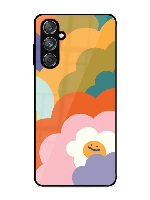 Happy Flower Power Glossy Soft Edge Case for Samsung Galaxy M15 (5G) Chachhi