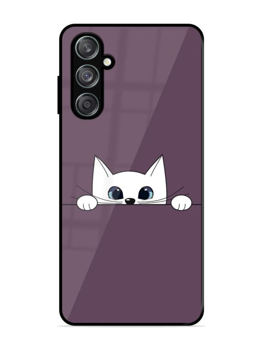 Peek-A-Boo Kitty Glossy Soft Edge Case for Samsung Galaxy M15 (5G) Chachhi