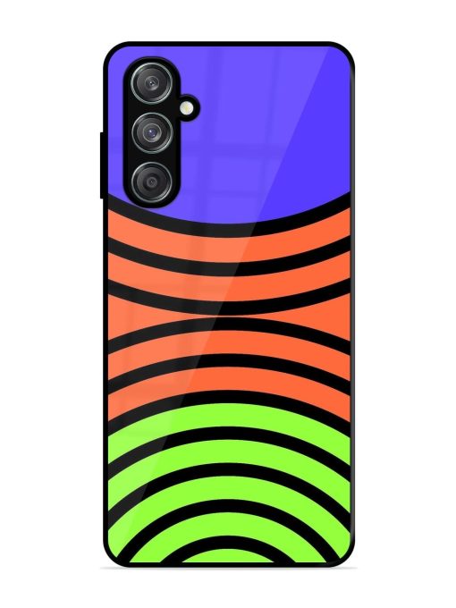 Psychedelic Stripe Symphony Glossy Soft Edge Case for Samsung Galaxy M15 (5G) Chachhi