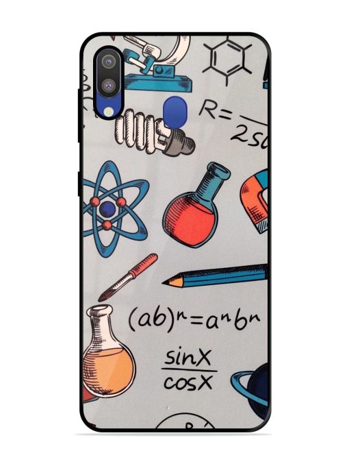 Science Doodle Glossy Soft Edge Case for Samsung Galaxy M20 Chachhi