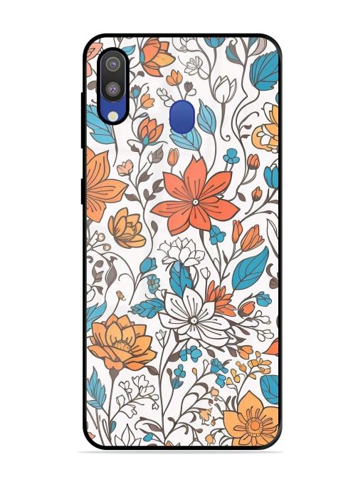 Floral Symphony Glossy Soft Edge Case for Samsung Galaxy M20 Chachhi