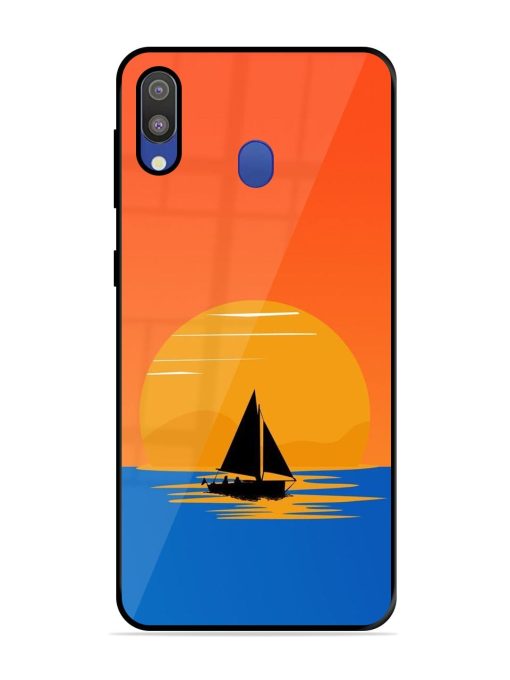 Sunset Sail Glossy Soft Edge Case for Samsung Galaxy M20 Chachhi