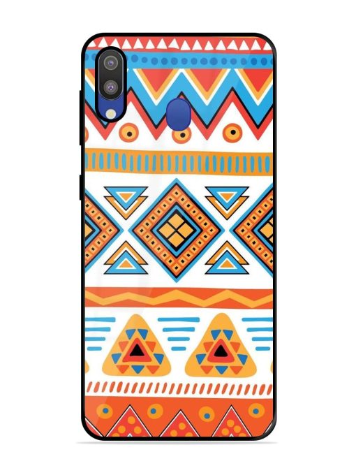 Vibrant Tribal Pattern Glossy Soft Edge Case for Samsung Galaxy M20 Chachhi