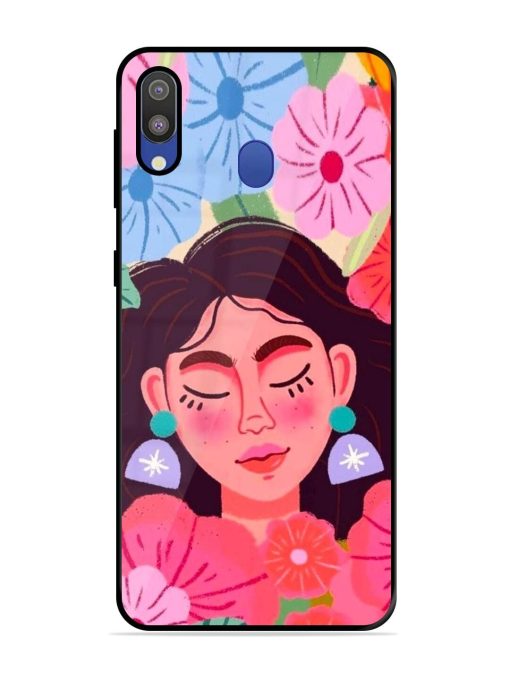 Blooming Serenity Glossy Soft Edge Case for Samsung Galaxy M20 Chachhi