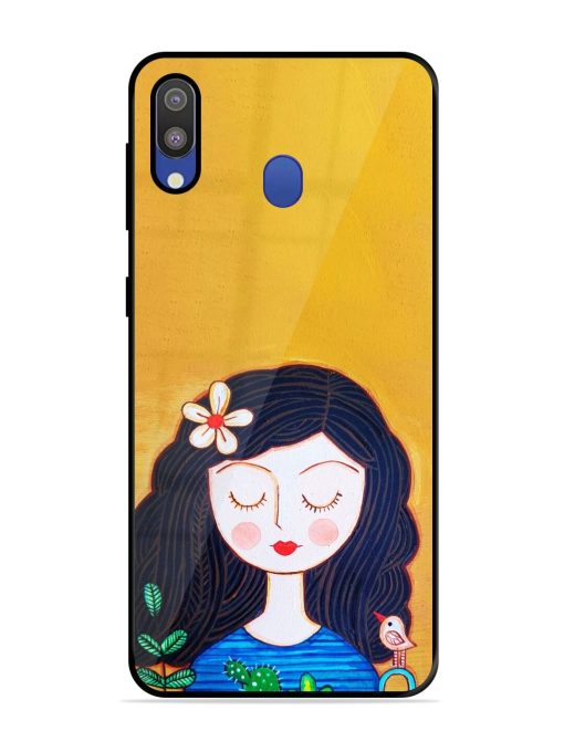 Girl Illustration Glossy Soft Edge Case for Samsung Galaxy M20