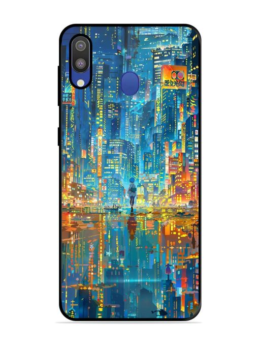 Neon Metropolis Glossy Soft Edge Case for Samsung Galaxy M20 Chachhi