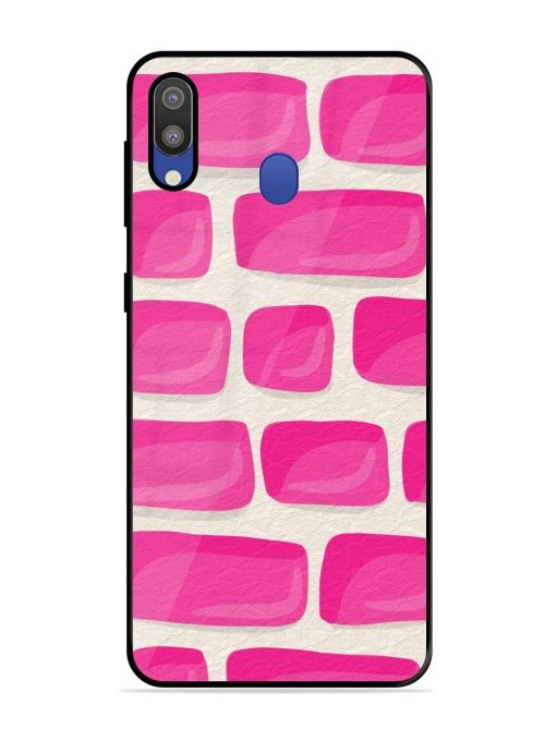 Pink Brick Wall Glossy Soft Edge Case for Samsung Galaxy M20
