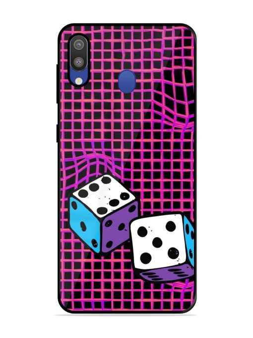 Glitched Dice Glossy Soft Edge Case for Samsung Galaxy M20 Chachhi