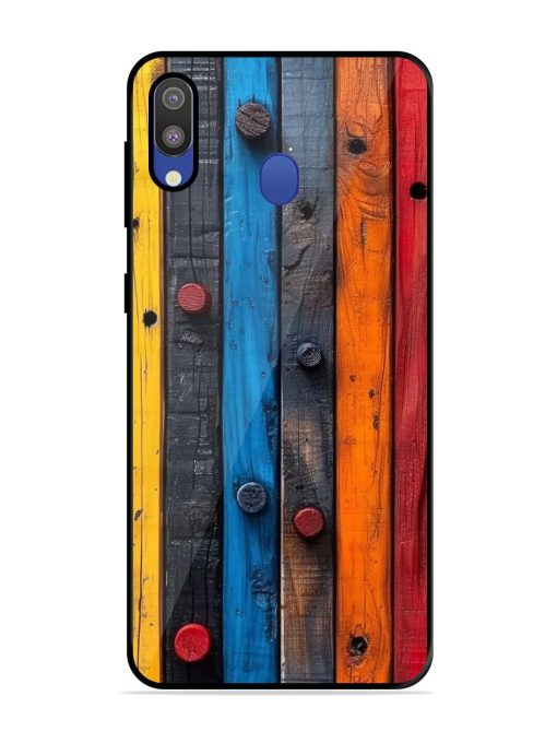 Rainbow Plank Glossy Soft Edge Case for Samsung Galaxy M20