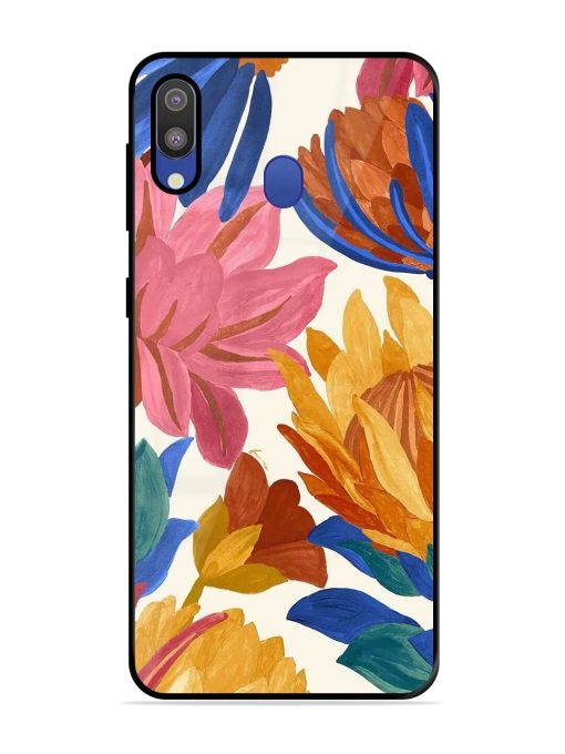 Blooming Tapestry Glossy Soft Edge Case for Samsung Galaxy M20 Chachhi