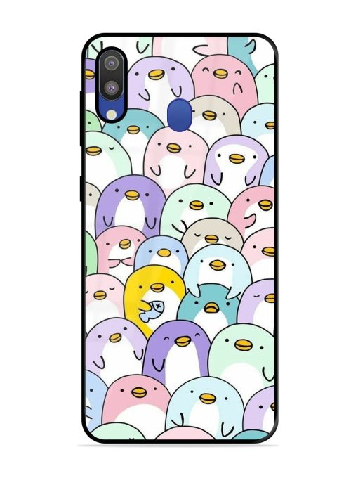 Penguin Party Glossy Soft Edge Case for Samsung Galaxy M20 Chachhi