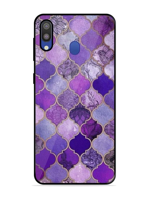 Purple Mosaic Magic Glossy Soft Edge Case for Samsung Galaxy M20