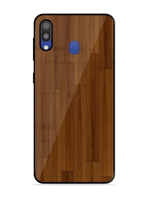 Warm Woodgrain Glossy Soft Edge Case for Samsung Galaxy M20 Chachhi