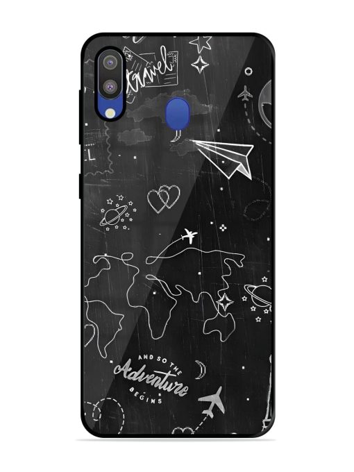 Wanderlust Sketchbook Glossy Soft Edge Case for Samsung Galaxy M20 Chachhi