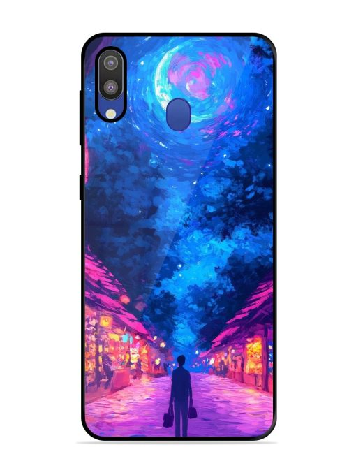 Neon Nightscape Glossy Soft Edge Case for Samsung Galaxy M20 Chachhi