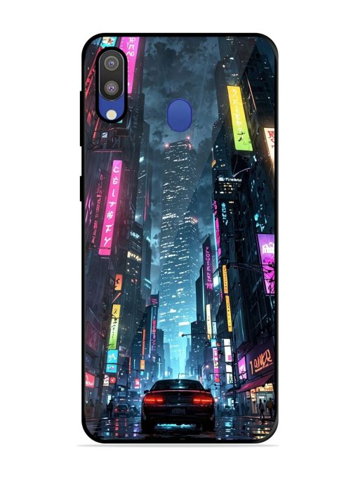 Neon Nightscape Glossy Soft Edge Case for Samsung Galaxy M20 Chachhi