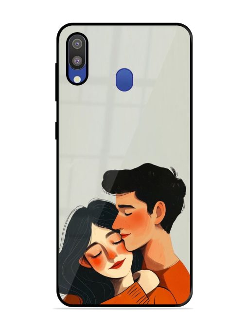 Craft Couples Glossy Soft Edge Case for Samsung Galaxy M20 Chachhi