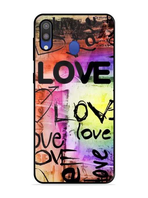 Love Graffiti Glossy Soft Edge Case for Samsung Galaxy M20 Chachhi