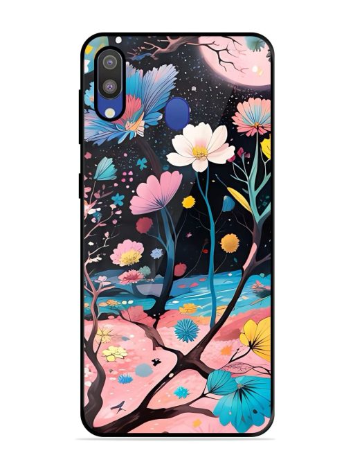 Cosmic Bloom Glossy Soft Edge Case for Samsung Galaxy M20