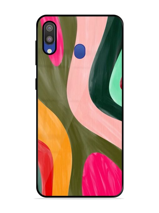 Wavy Wonderland Glossy Soft Edge Case for Samsung Galaxy M20 Chachhi