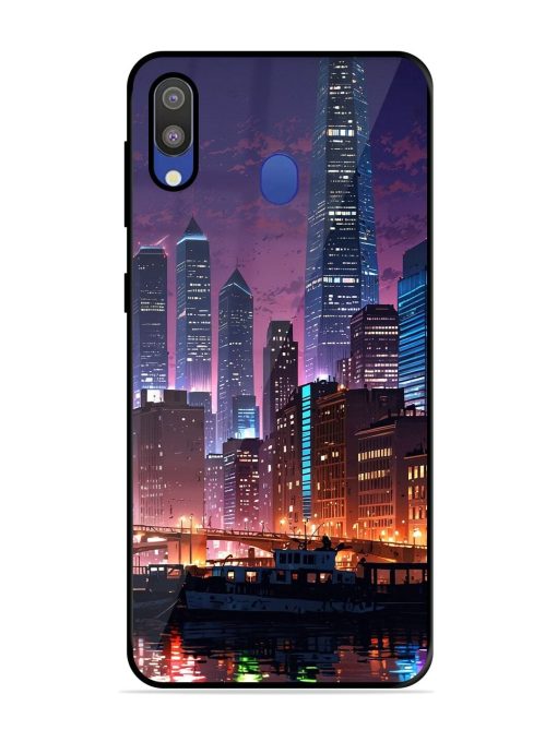 Neon Nightscape Glossy Soft Edge Case for Samsung Galaxy M20 Chachhi