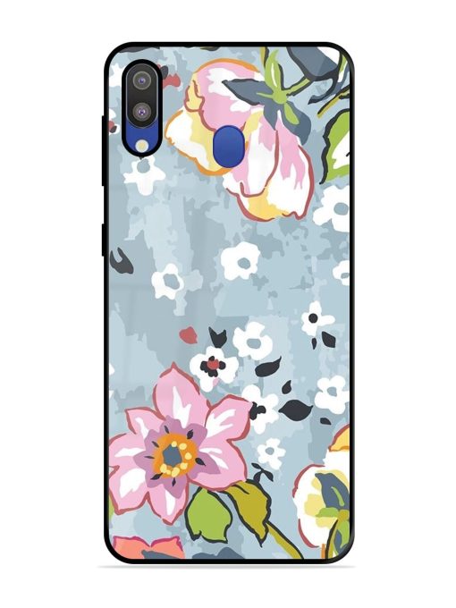 Floral Fantasy Glossy Soft Edge Case for Samsung Galaxy M20 Chachhi