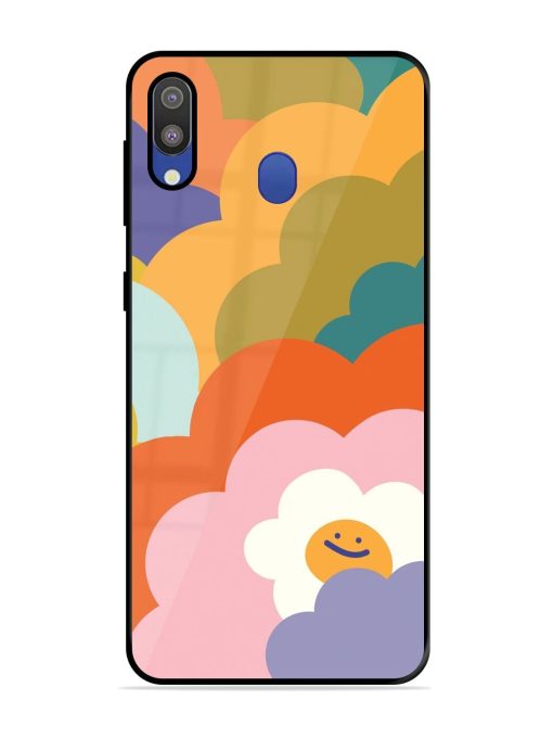 Happy Flower Power Glossy Soft Edge Case for Samsung Galaxy M20 Chachhi