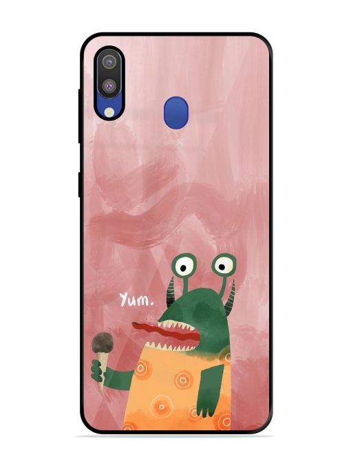 Hungry Monster Glossy Soft Edge Case for Samsung Galaxy M20 Chachhi