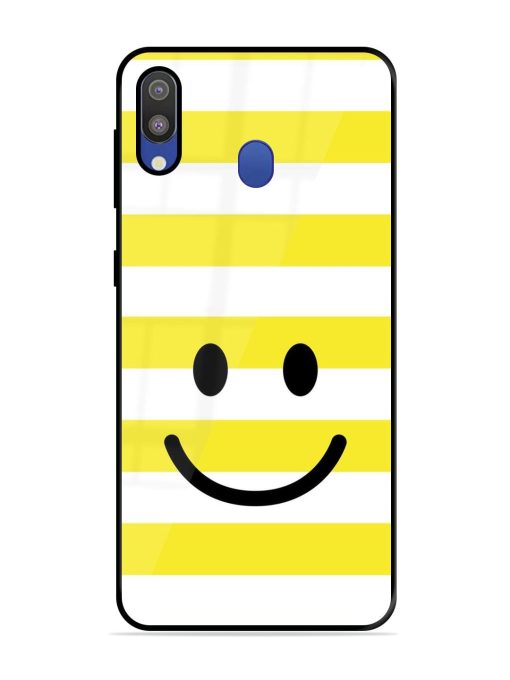 Smiling Stripes Glossy Soft Edge Case for Samsung Galaxy M20 Chachhi