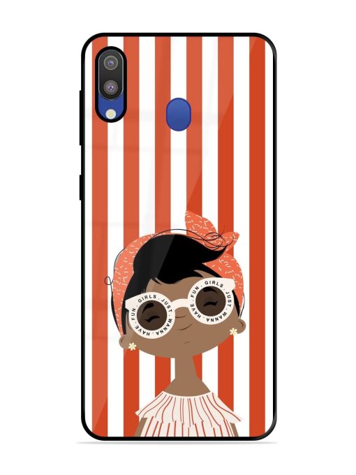 Girls Just Wanna Have Fun Glossy Soft Edge Case for Samsung Galaxy M20 Chachhi