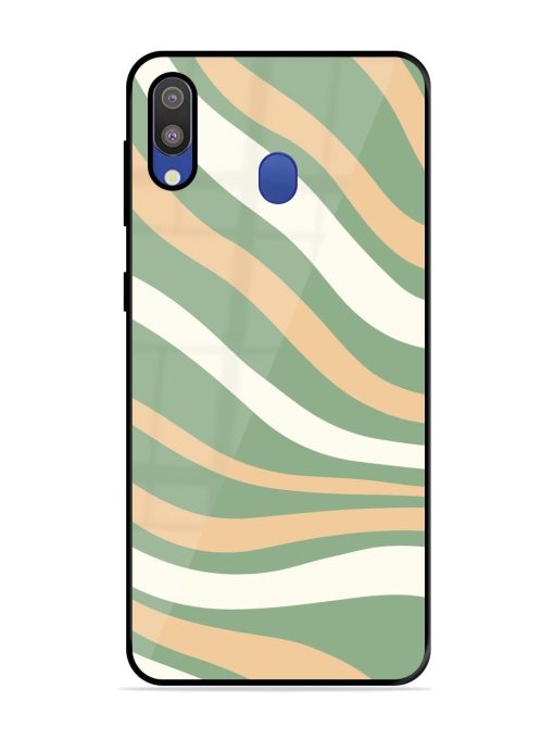 Wavy Pastel Paradise Glossy Soft Edge Case for Samsung Galaxy M20 Chachhi