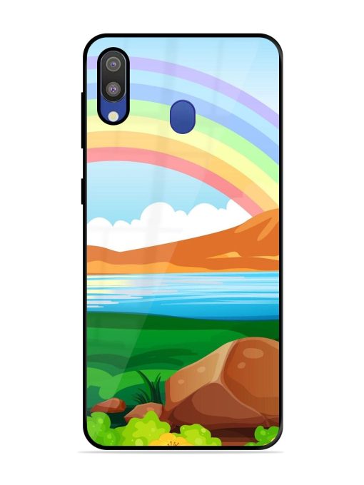 Rainbow Over The Lake Glossy Soft Edge Case for Samsung Galaxy M20 Chachhi