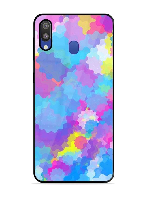 Psychedelic Cloud Burst Glossy Soft Edge Case for Samsung Galaxy M20 Chachhi